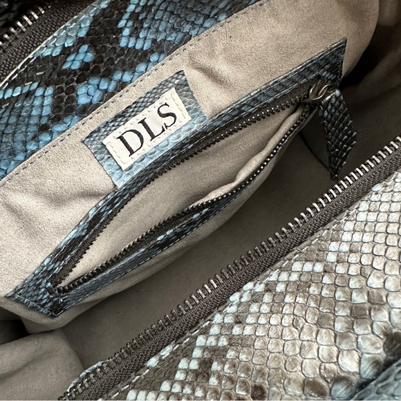 Python Shoulder Bag — Greyish Blue - Picture 2 of 7